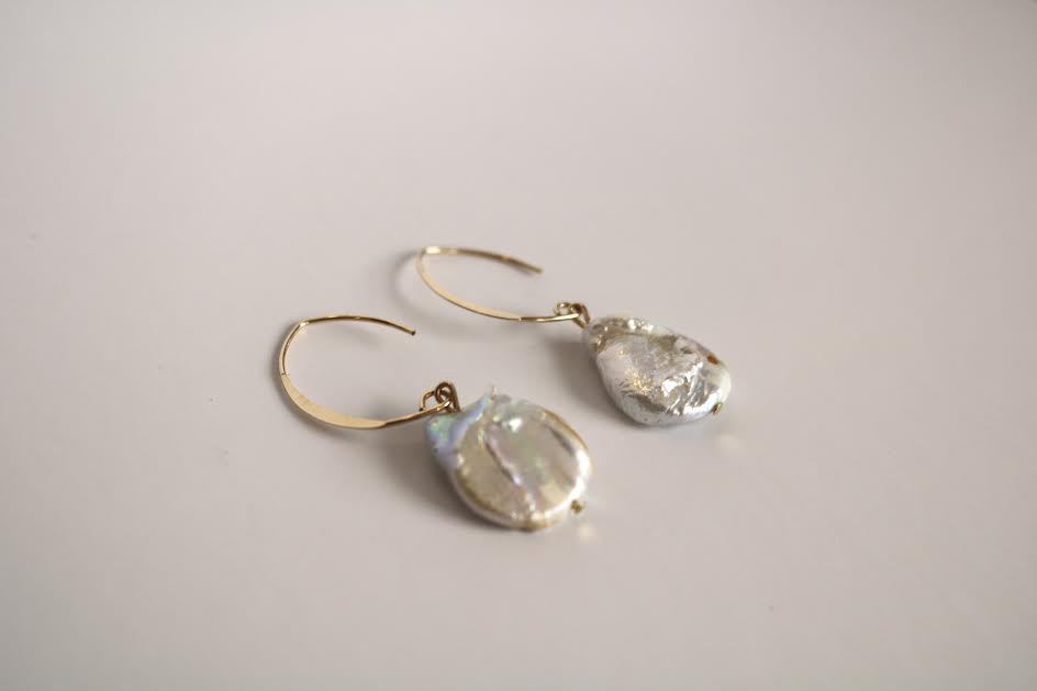 Simone Pearl V Earrings
